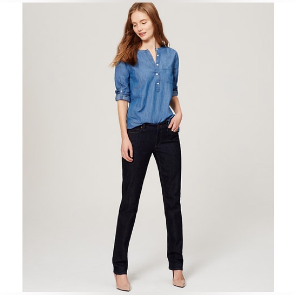 Loft Curvy Straight Leg Jeans